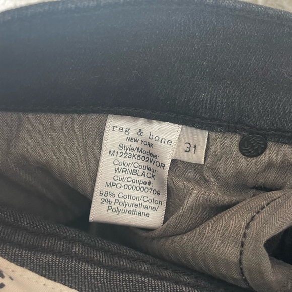 Rag & Bone Slim Black Jeans, size 31 - Picture 6 of 8